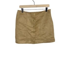 NWT GAP faux suede mini skirt camel size 6